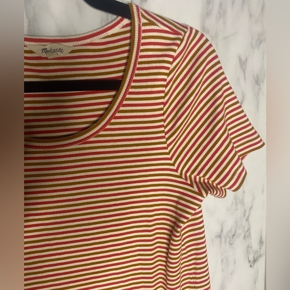 Madewell Swingy Tee A-Line Dress in Stripe Women’s Size Small - Picture 6 of 8